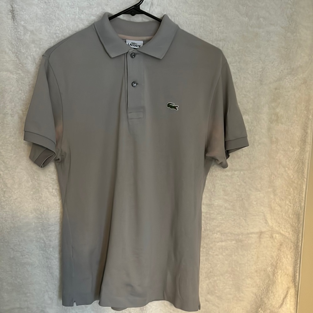 Lacoste grey polo, some wear